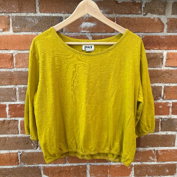Pact Organic Cotton 3/4 Sleeve T Shirt Size M - Picture 1 of 3